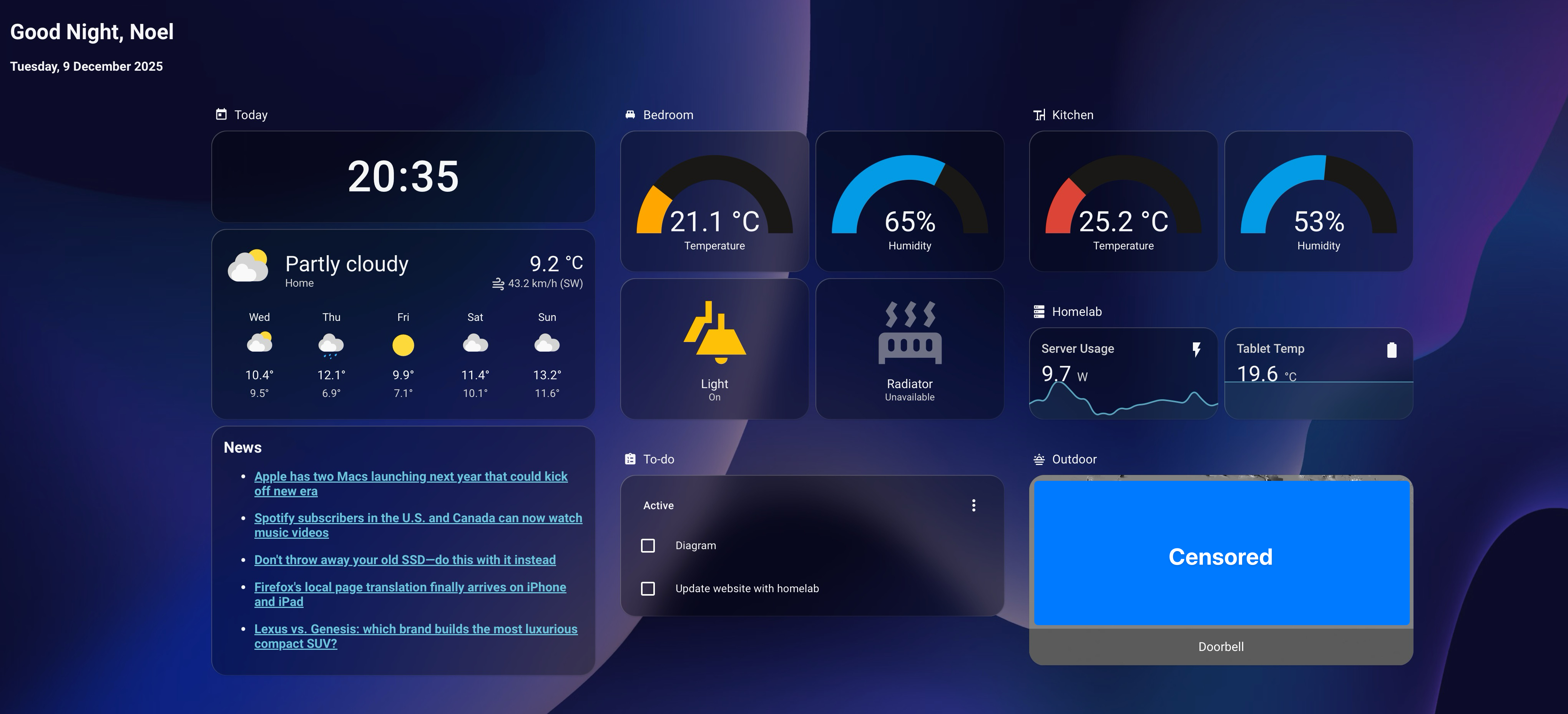 Home Assistant Interface